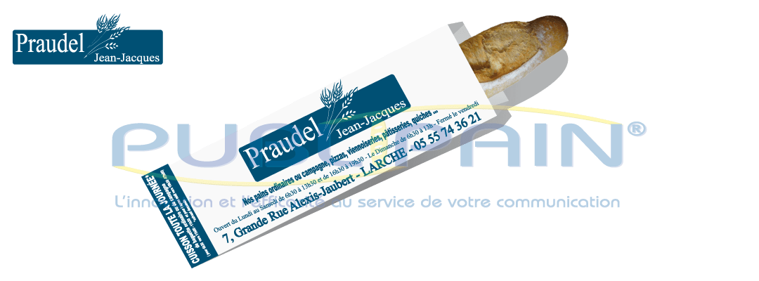 Campgane publicitaire sac à pain Praudel